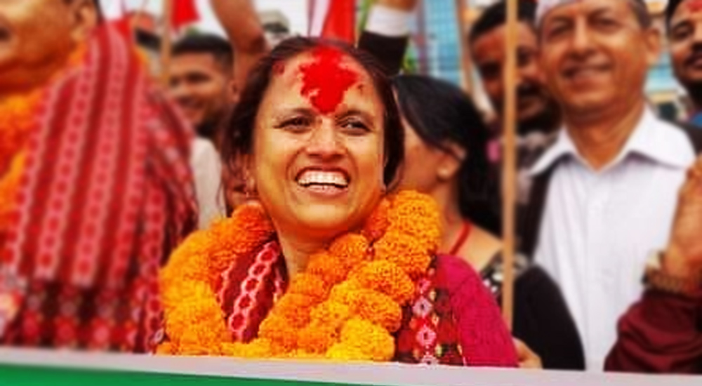 माओवादीबाट एक मात्र महिला विजेता रेखा शर्मा