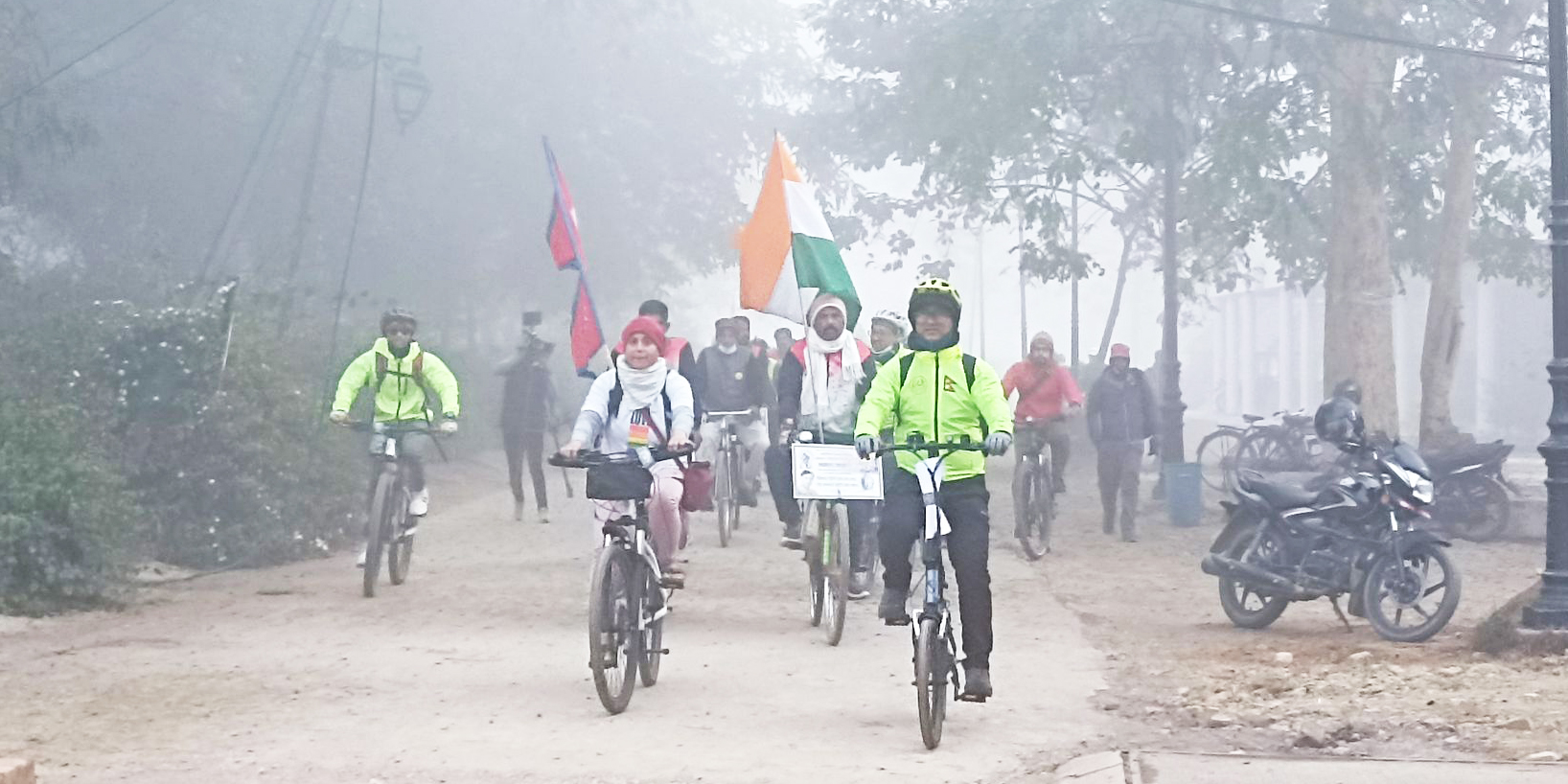 लुम्बिनीबाट सुरु भयो बौद्धपरिपथ साइकल यात्रा