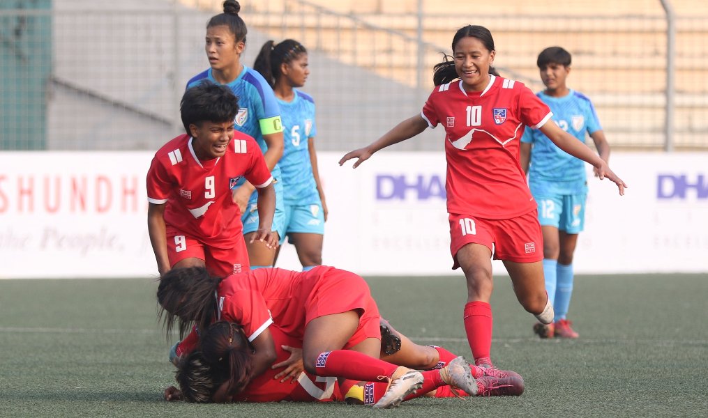साफ अन्डर–२० वुमन्स च्याम्पियनसिप : भारतलाई हराएपछि नेपाल फाइनलमा