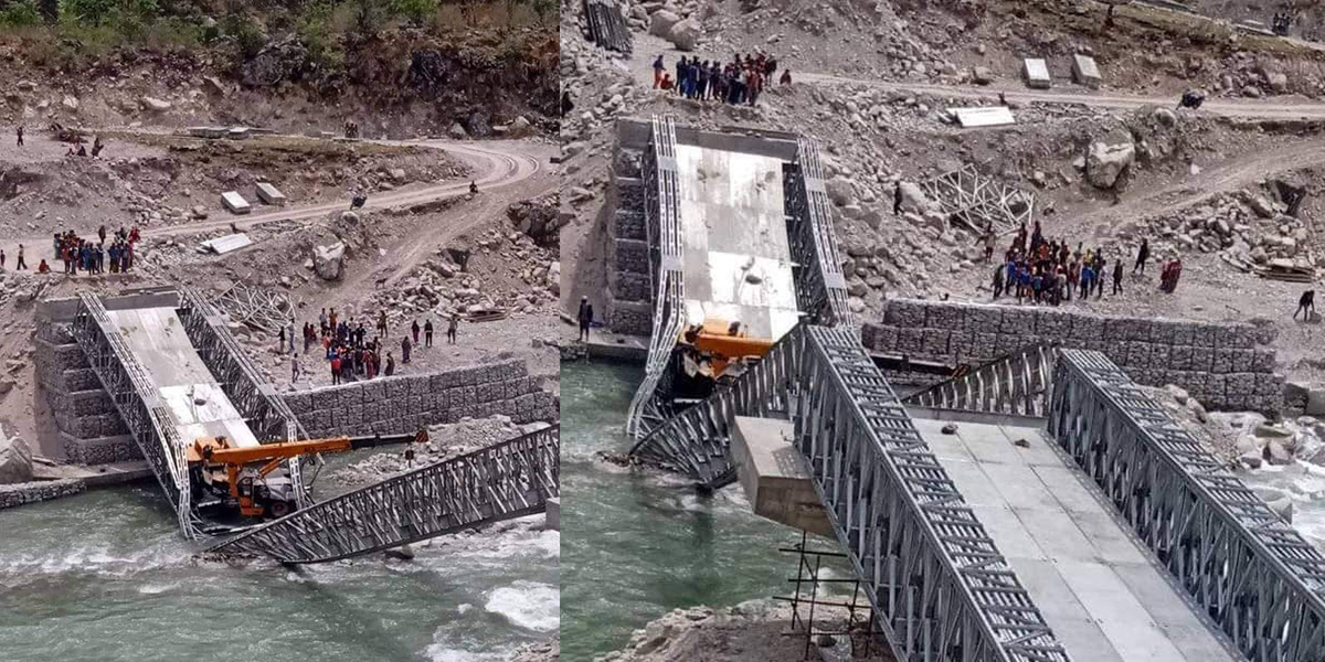 भेरी नदीमा बन्दै गरेको पुल भाँचियो, ८ भारतीयसहित ९ जना घाइते