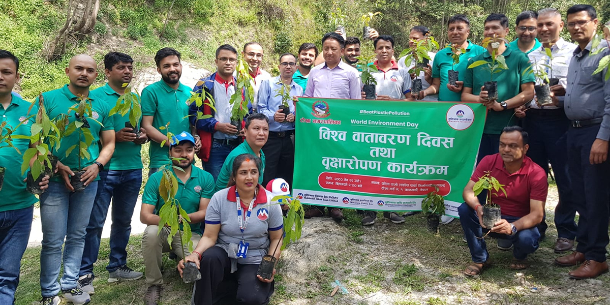 वातावरण दिवसको अवसरमा मुक्तिनाथ फाउन्डेशनको वृक्षरोपण