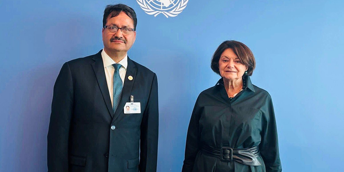 परराष्ट्रमन्त्री साउद र राष्ट्रसंघकी उपमहासचिवबीच भेट