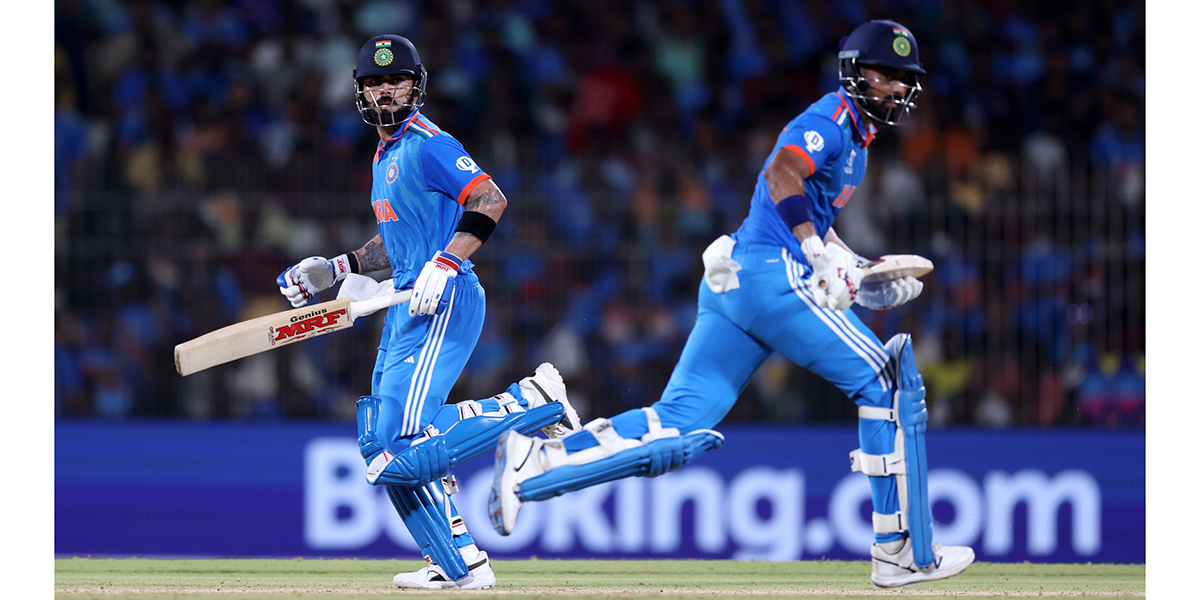 विश्वकप क्रिकेट : कोहली र राहुलले उकासे भारतीय इनिङ्स