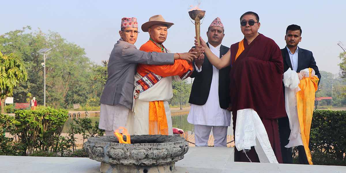 लुम्बिनीबाट सगरमाथा आधार शिविरसम्म शान्तिदीप लगिँदै