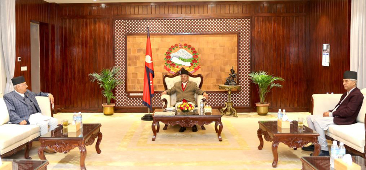 बालुवाटारमा दाहाल, देउवा र ओलीबीच छलफल