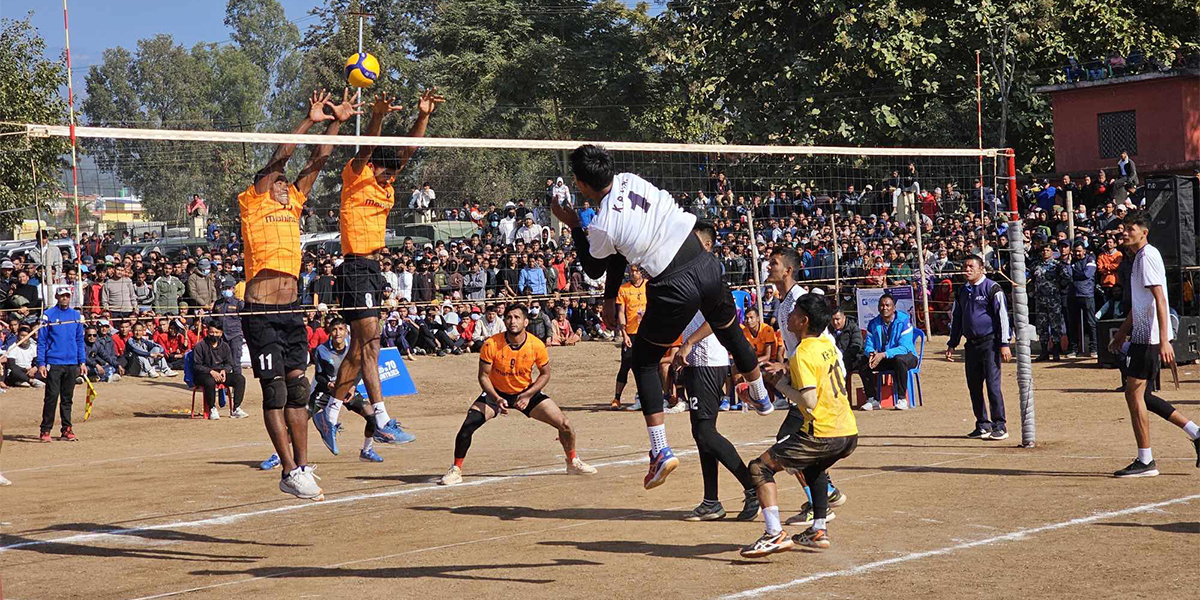 राष्ट्रिय पुरुष भलिबल : लुम्बिनी, कोशी र एपीएफको विजयी सुरूवात