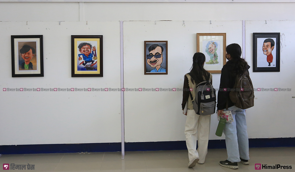 नेपाली व्यंग्यचित्र : २५ कलाकारका क्यारिकेचर प्रदर्शनीमा [तस्बिरहरूसहित]