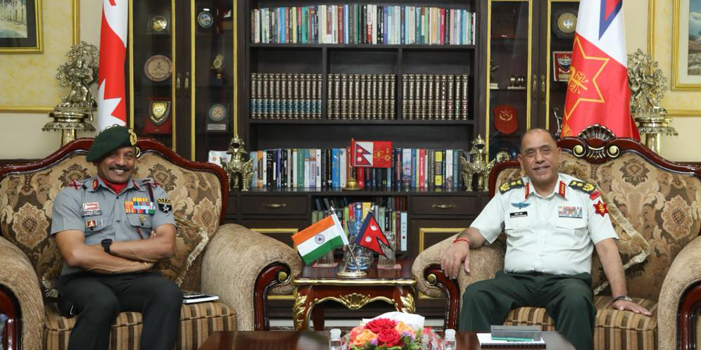 प्रधानसेनापति र भारतीय सेनाका लेफ्टिनेन्ट जनरलबीच भेटवार्ता