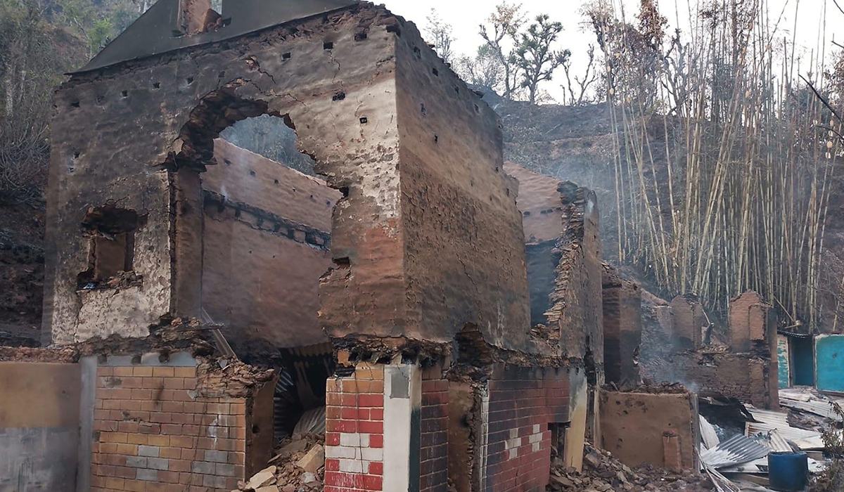 रुपन्देहीका ९ गाउँमा आगलागी, ४० घर जलेर नष्ट