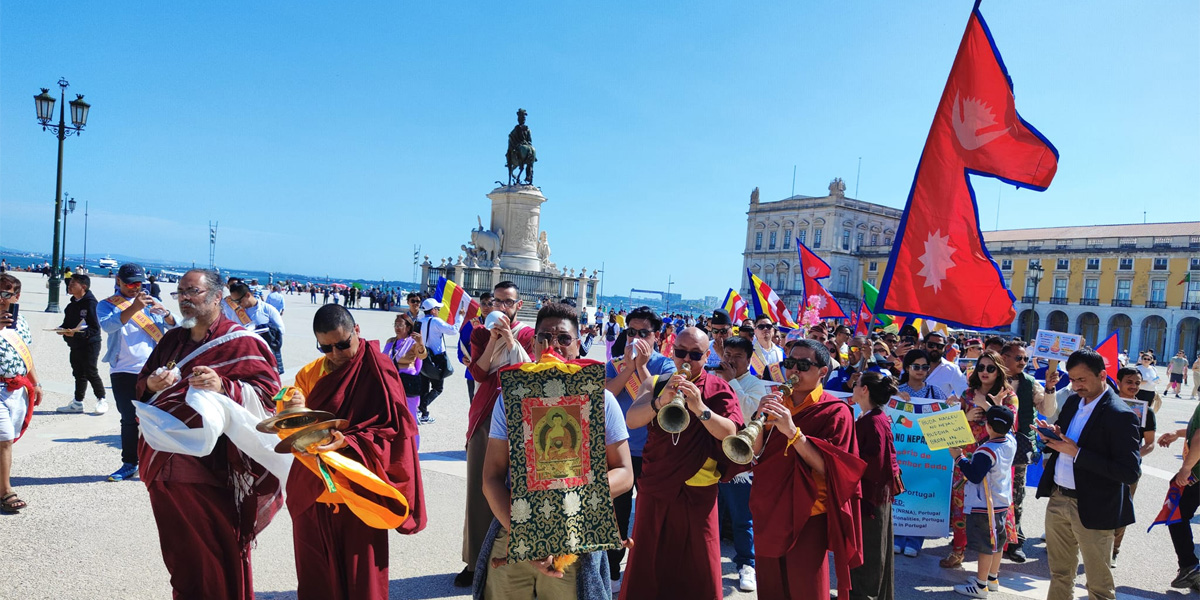 पोर्चुगलको लिस्बनमा मनाइयो बुद्धजयन्ती