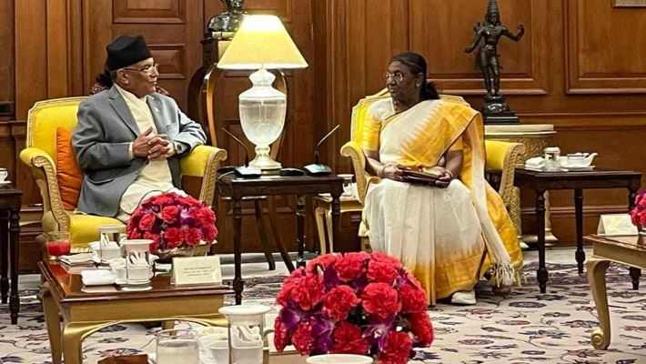 भारतकी राष्ट्रपतिसँग प्रधानमन्त्री प्रचण्डको शिष्टाचार भेट