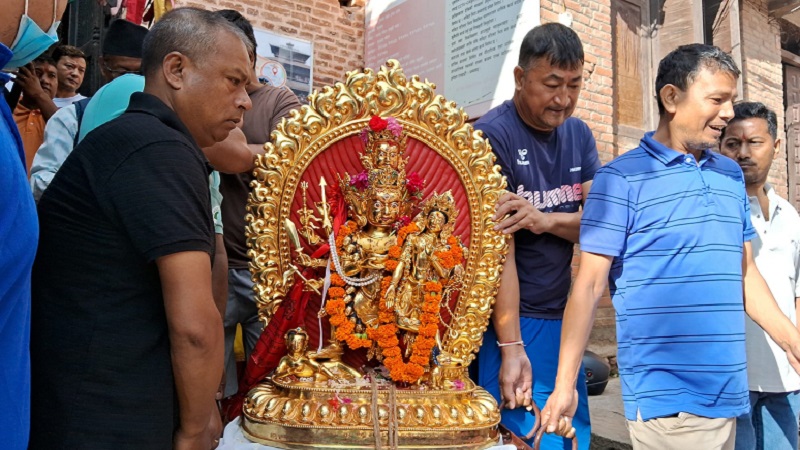 कीर्तिपुरमा बाघभैरवको जात्रा हुँदै