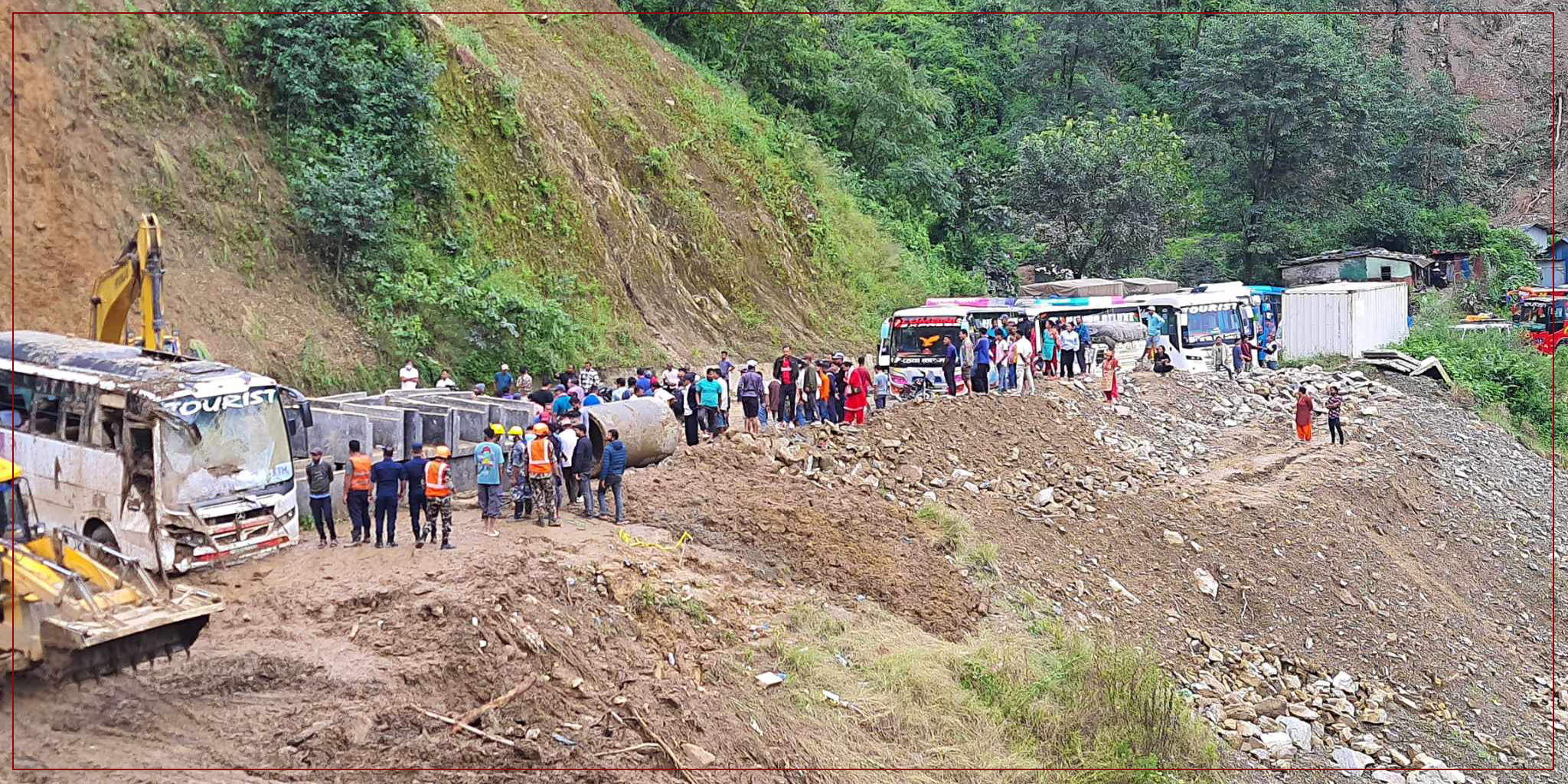 झ्याप्ले खोला पहिरोमा अलपत्र यात्रुलाई सशस्त्रको बसले ल्याउनेछ काठमाडौँ