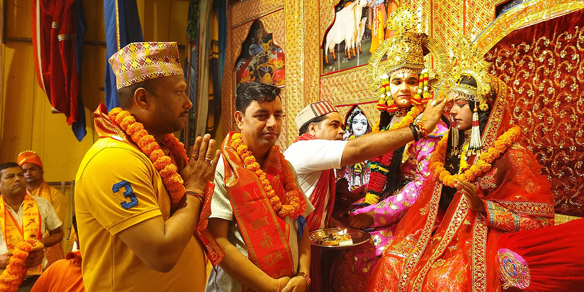 नेपालगञ्जमा रामलीला सुरु, वृन्दावनबाट आए कलाकार