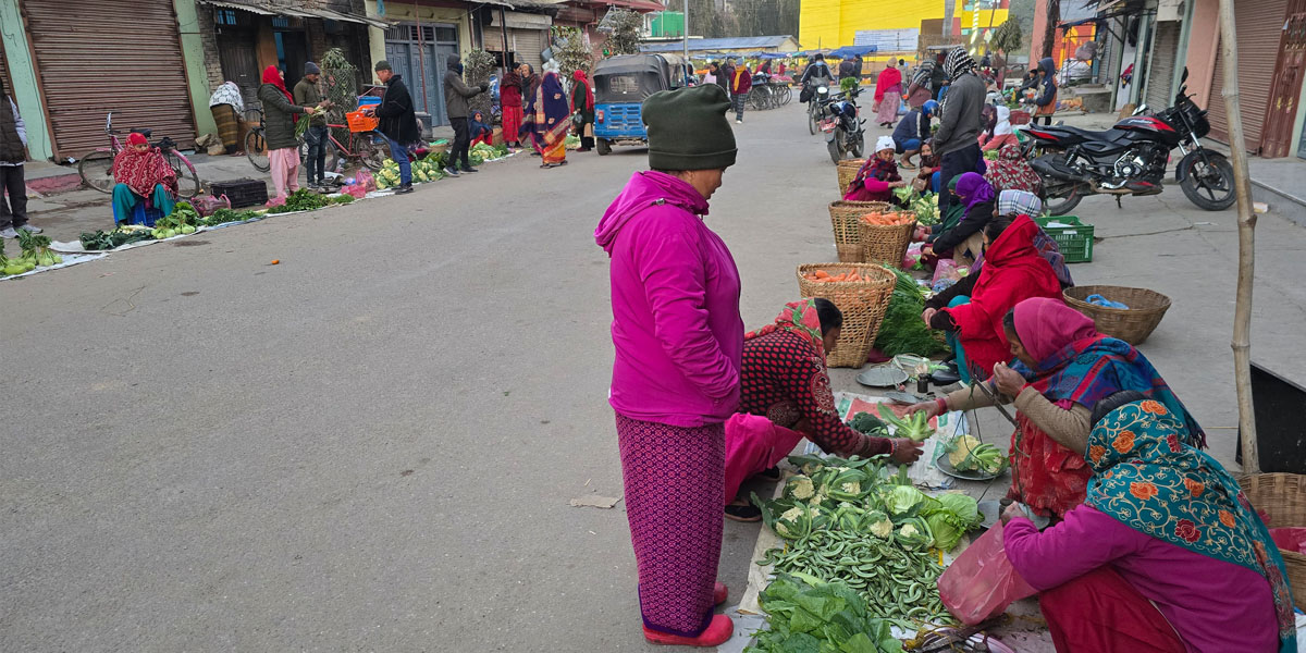 सडक किनारामा तरकारी