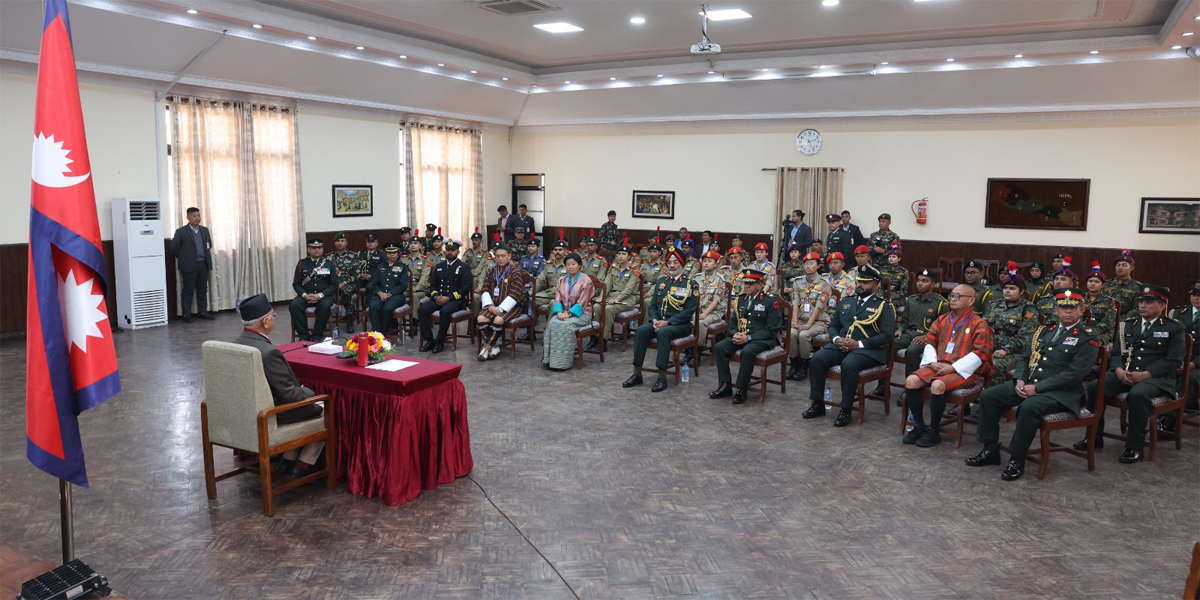 प्रधानमन्त्रीसँग भारत, भूटान र माल्दिभ्सका एनसिसी भ्रमण दलका प्रतिनिधिको शिष्टाचार भेट