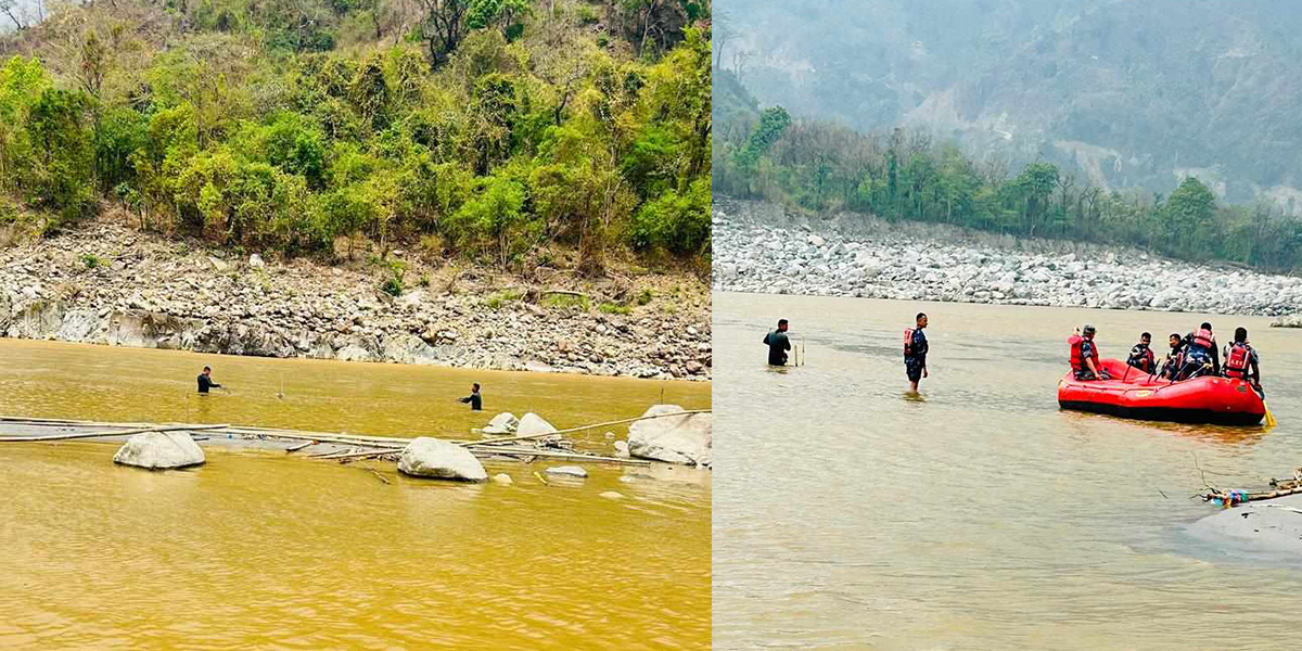 सप्तकोशीमा दुईजना बेपत्ता, खोज्नका लागि सशस्त्रको गोताखोर परिचालन
