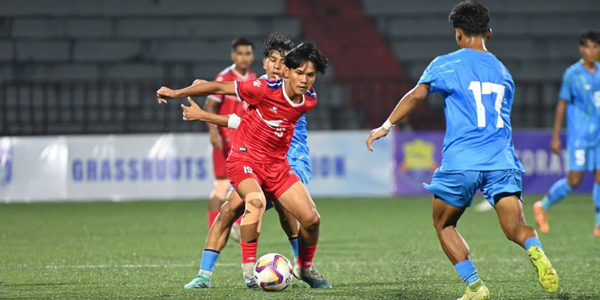 साफ च्याम्पियनसिप : नेपालको गोलपोष्टमा भारतको ४ गोल