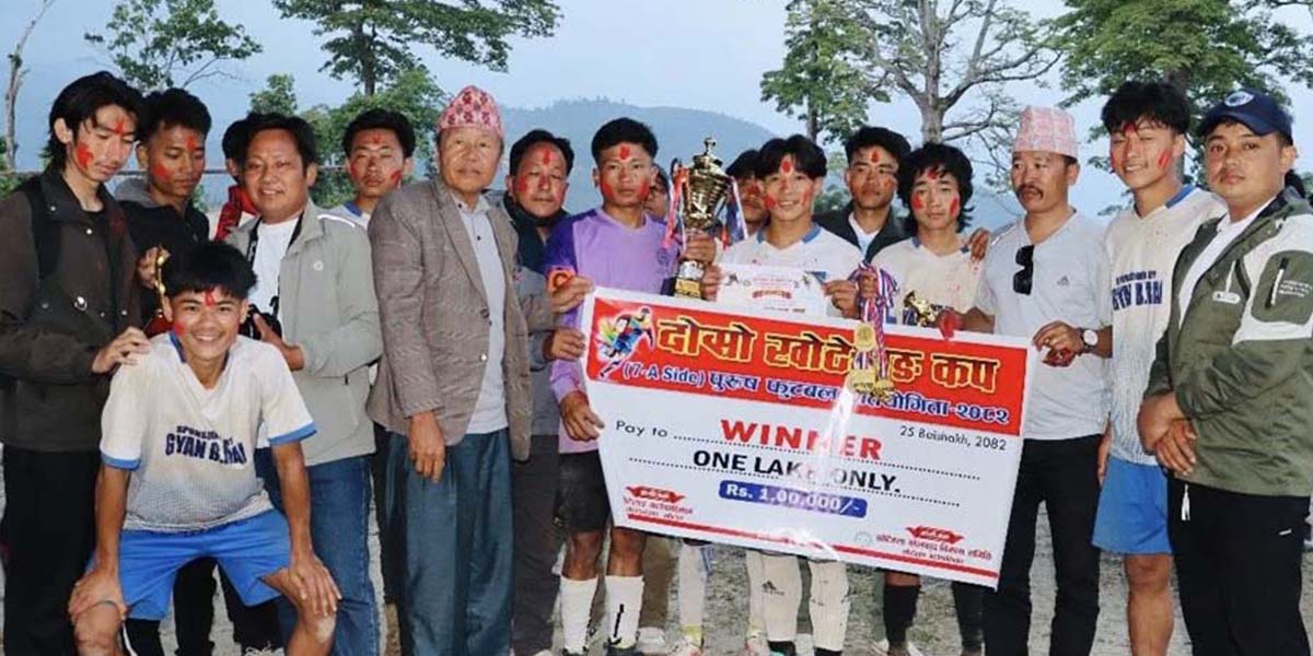 कात्तिके फुटबल क्लब इन्द्रेणी पोखरीले जित्यो ‘खोटेहाङ फुटबल कप-२०८२’ को उपाधि