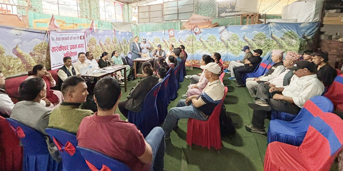 नेसपा नयाँ शक्तिको संगठन विस्तार तीव्र, तारकेश्वरमा अधिवेशन सम्पन्न
