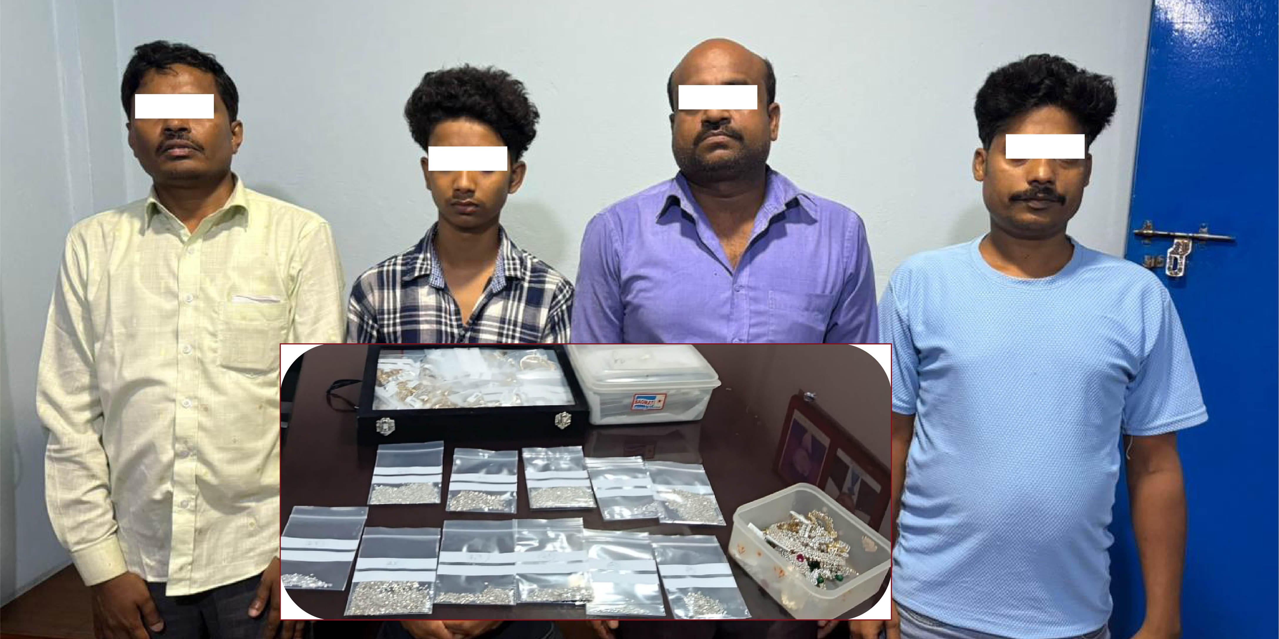 दुई करोड बढीको गहनासहित चार भारतीय नागरिक पक्राउ