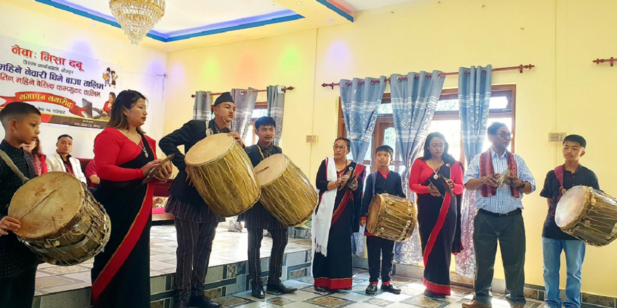 भोजपुरका नेवार समुदाय ‘धिमे बाजा’को संरक्षणमा