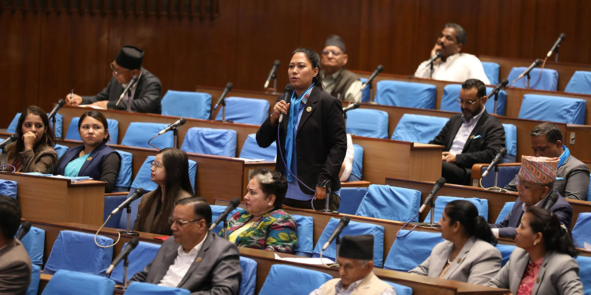 संसद्‌मा पेलेरै अघि बढे सभामुख