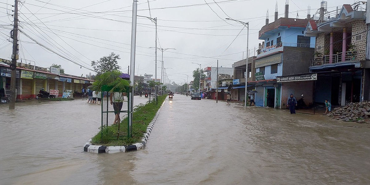 धनगढीमा भारी वर्षा : दुई हजार घरमा पानी पस्यो