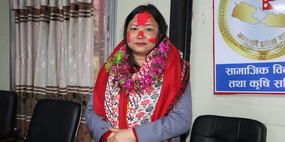 सहिदपत्नी रुचाल गण्डकीको सार्वजनिक विकास तथा कृषि समिति सभापतिमा निर्वाचित
