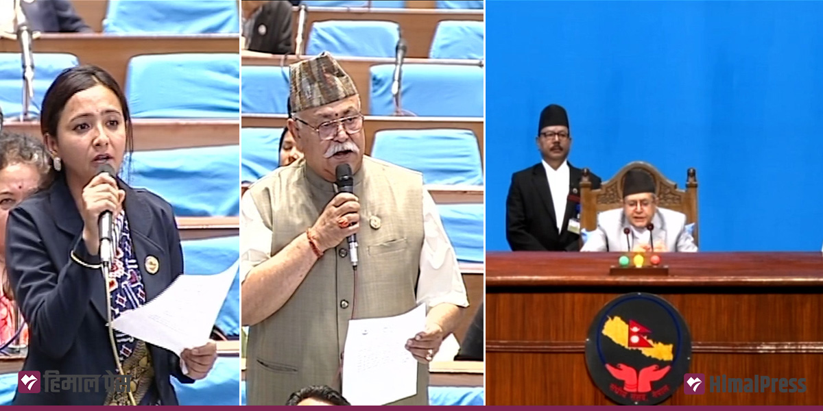 दुई सांसद बोल्छन् बहिष्कार गर्छन्, सभामुख घिमिरे बैठक चलाइरहन्छन्