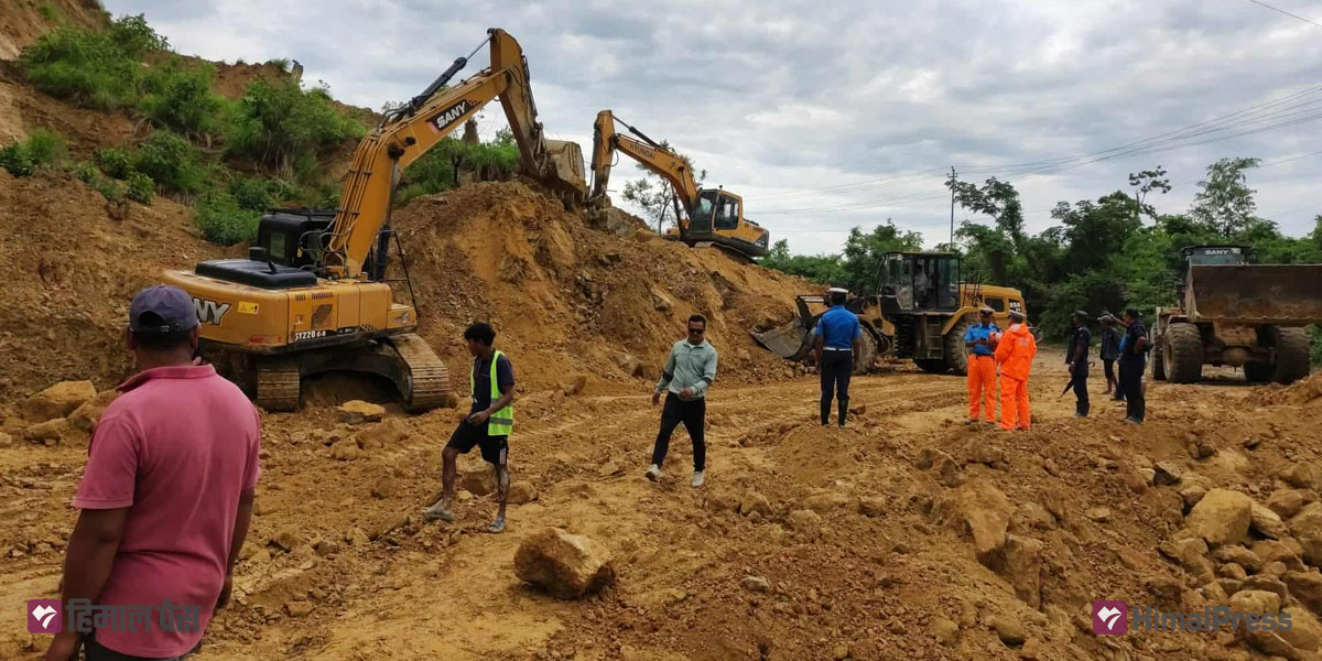 दाउन्ने खण्डको सडक मर्मतपछि एकतर्फी सुचारु