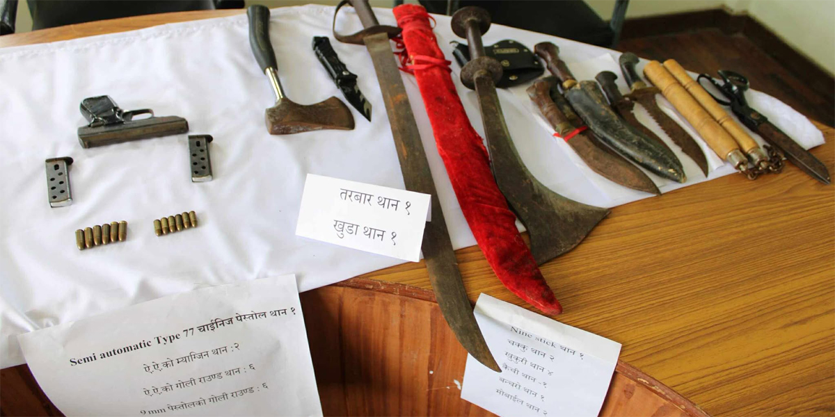 सुर्खेतमा पेस्तोल र लागुऔषधसहित दुई जना पक्राउ