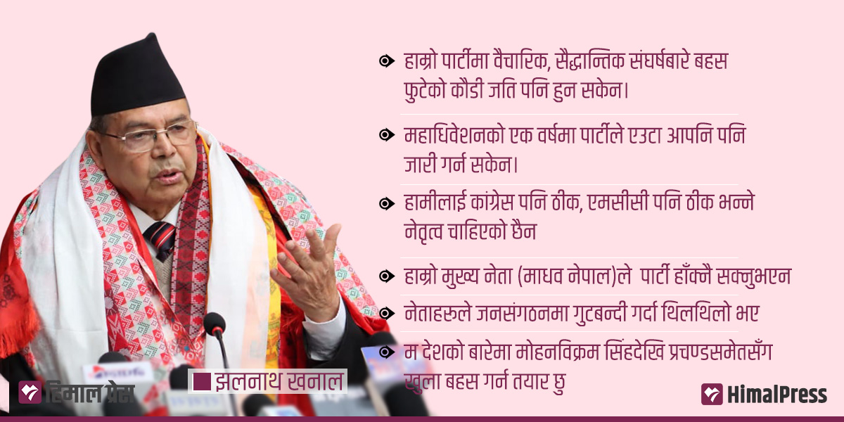 माधवको संकीर्ण सोचले समाजवादी आन्दोलन पथभ्रष्ट हुँदै छ : झलनाथ खनाल [अन्तरवार्ता]
