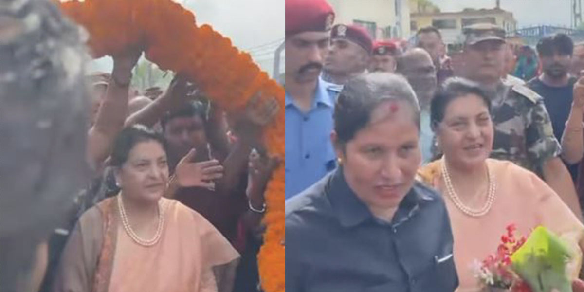 वीरगञ्ज हिँडेकी विद्यालाई सिमरामा भव्य स्वागत, एमाले नेताहरूको लर्को