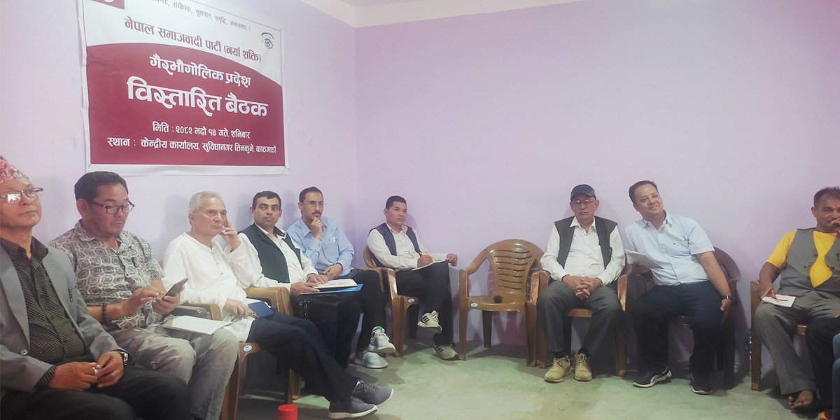 नेसपा नयाँ शक्तिको गैरभौगोलिक प्रदेश समितिको पहिलो विस्तारित बैठक सम्पन्न