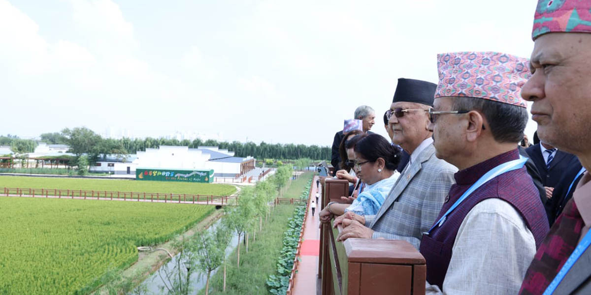 चीनको धान उत्पादन क्षेत्रमा प्रधानमन्त्री