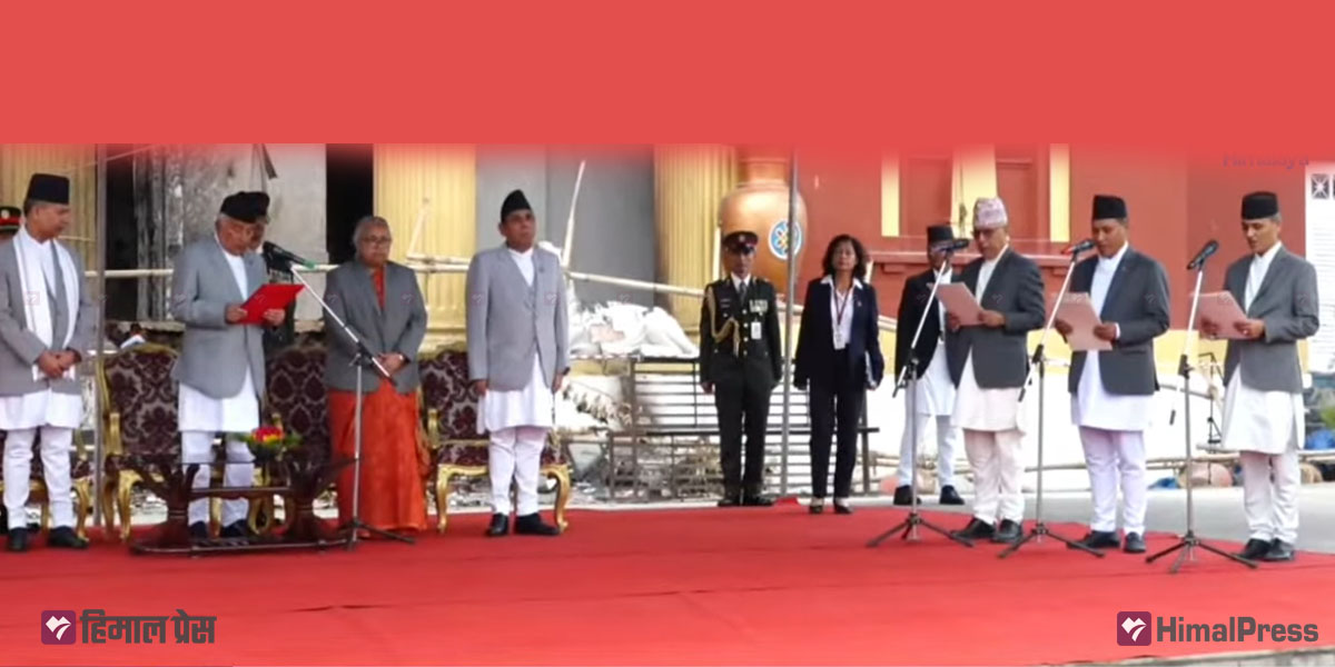 रामेश्वर, कुलमान र ओमप्रकाशले लिए मन्त्रीको सपथ