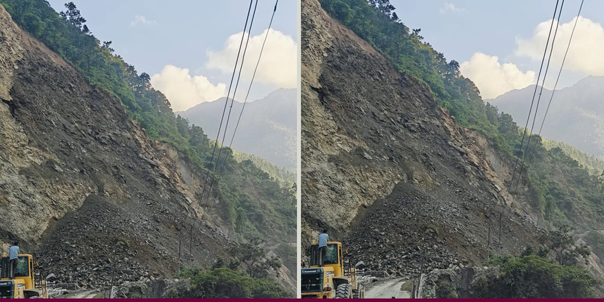 तुइन खोलामा पहिरो: नारायणघाट-मुग्लिनतर्फका सवारीसाधन रोकिए, वैकल्पिक बाटो प्रयोग गर्न आग्रह
