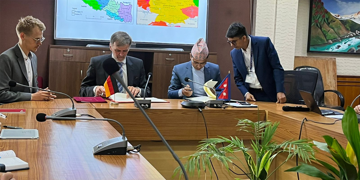 नेपाल सरकार र जर्मन सरकारबीच दुई सम्झौतामा हस्ताक्षर
