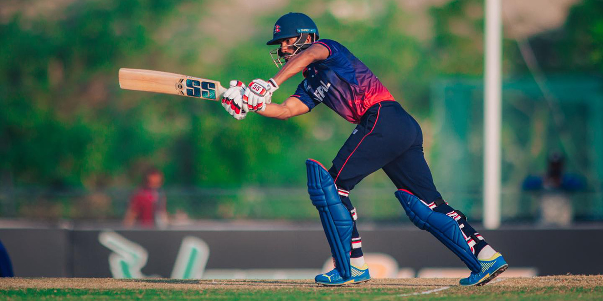 विश्वकप लिग–२ : ३५ रन बनाएर बाहिरिए आसिफ, दबाबमा नेपाल