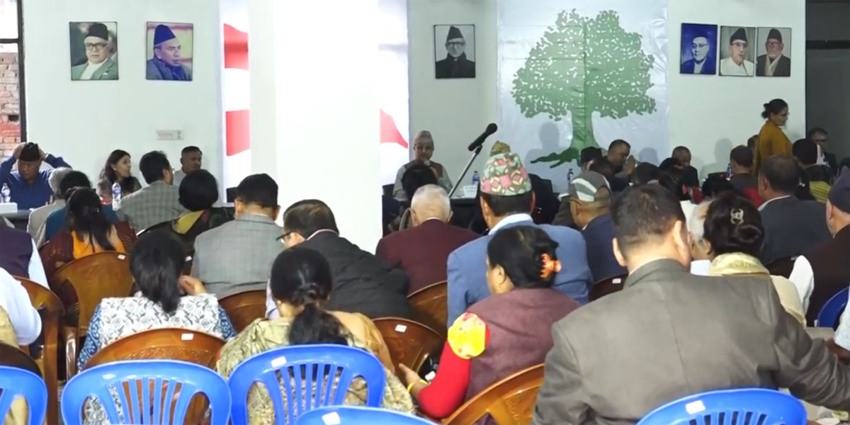 कांग्रेस बैठक : नियमित महाधिवेशन गर्न नेताहरूको जोड