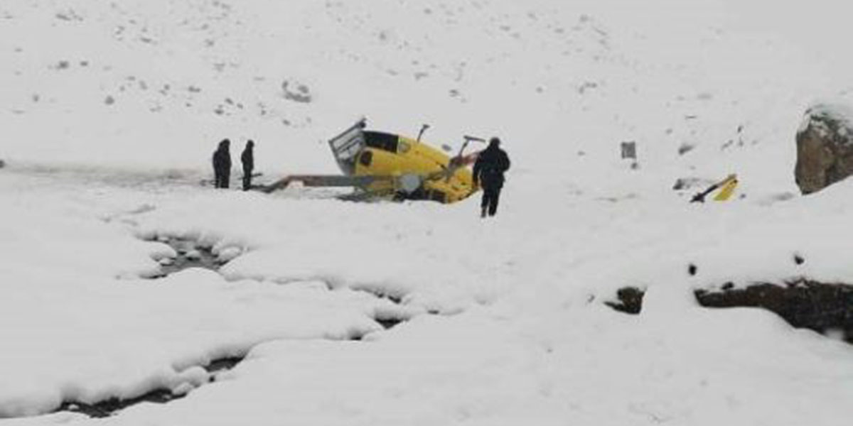 सगरमाथाको आधार शिविर लोबुचेमा हेलिकप्टर दुर्घटना, चालक घाइते