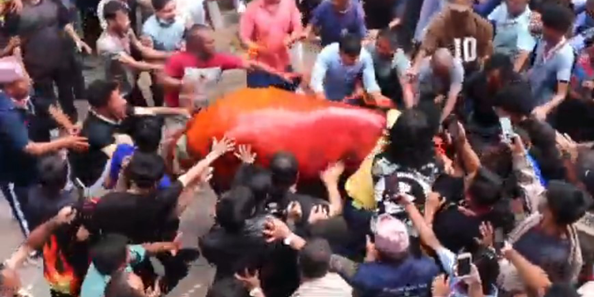 भक्तपुरमा मनाइयो खः मेय् जात्रा