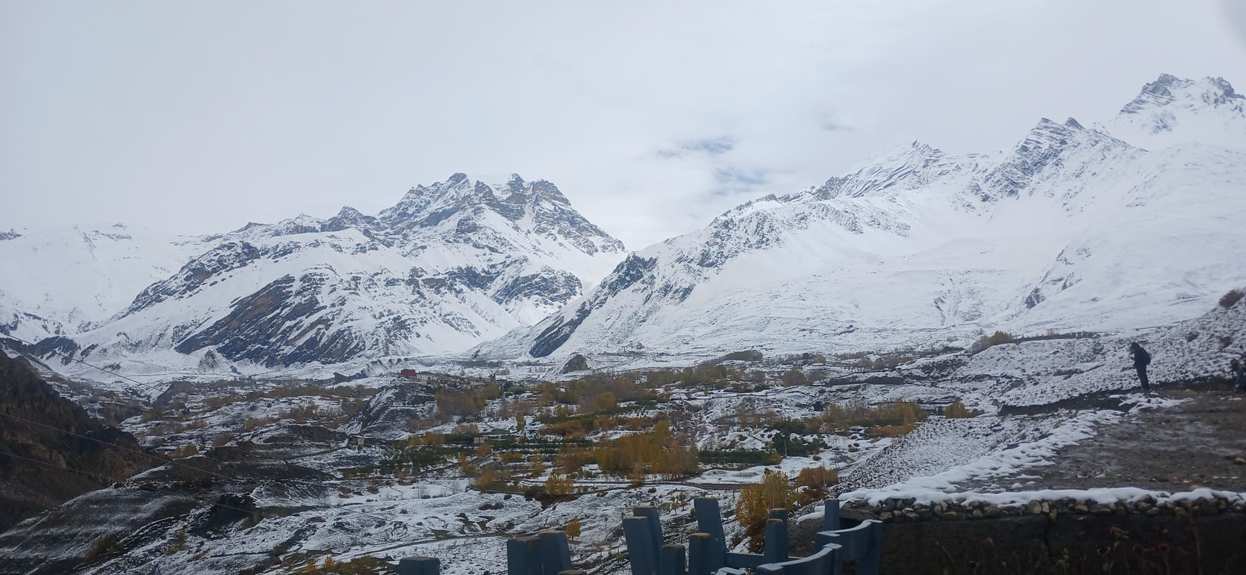 मुस्ताङमा हिमपातपछि निरन्तर वर्षा