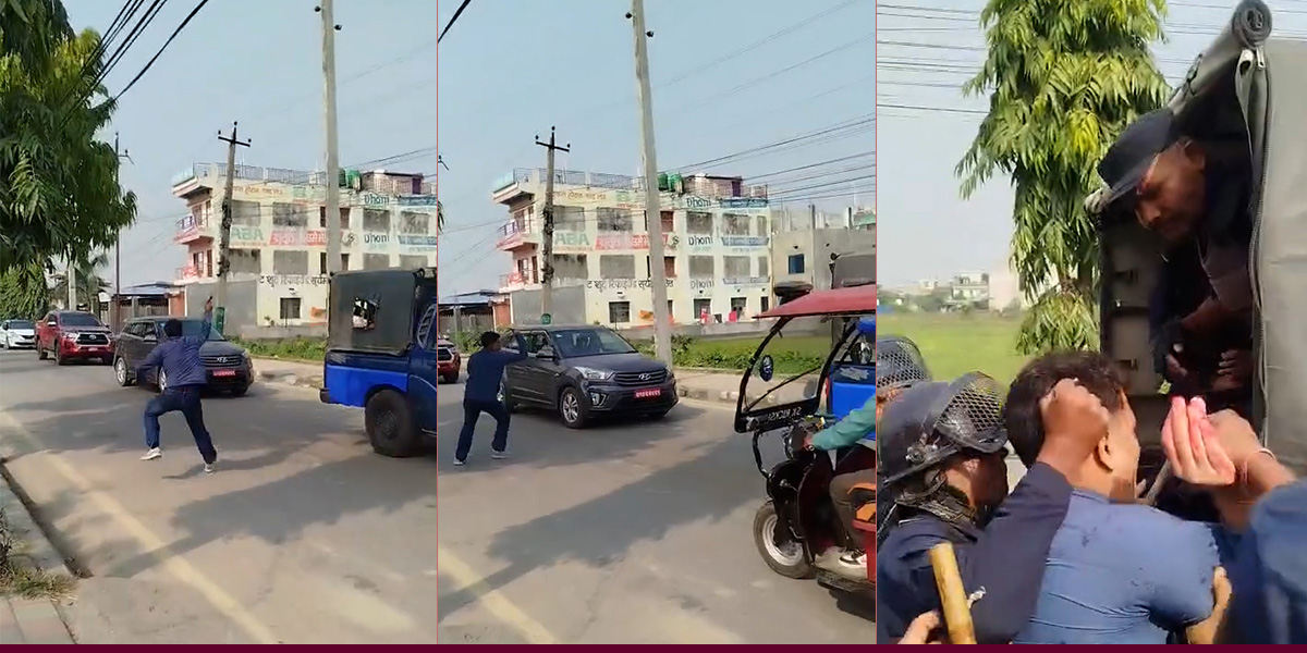 महेश बस्नेत सवार गाडीमा रातो रङ प्रहार