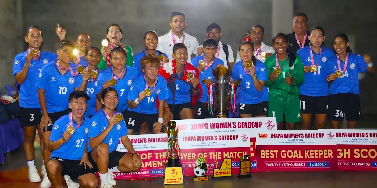 झापा महिला गोल्डकपको उपाधि नेपाल पुलिसलाई