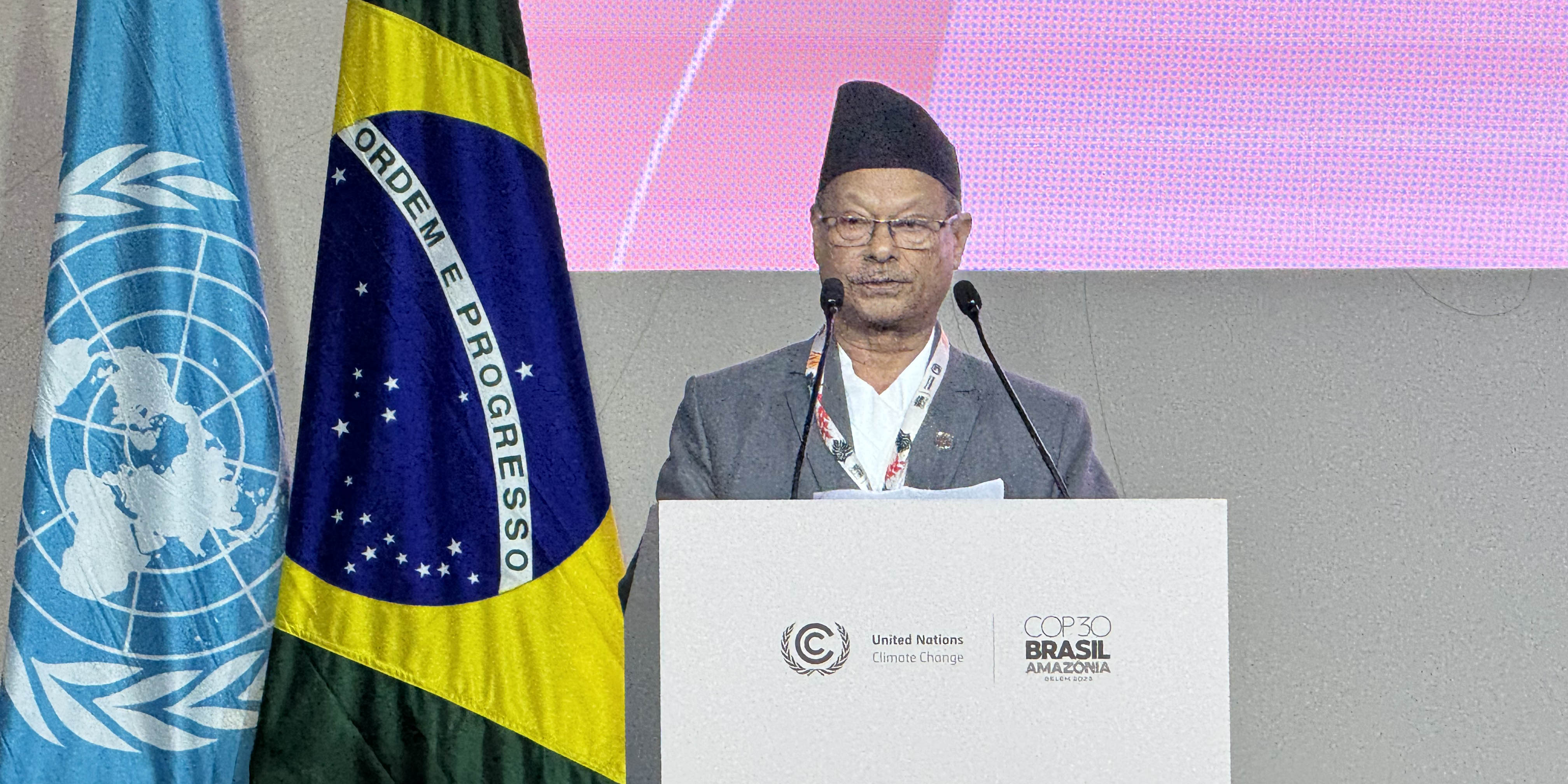 कोप-३० मा कृषिमन्त्रीले गरे जलवायु न्यायका लागि आह्वान