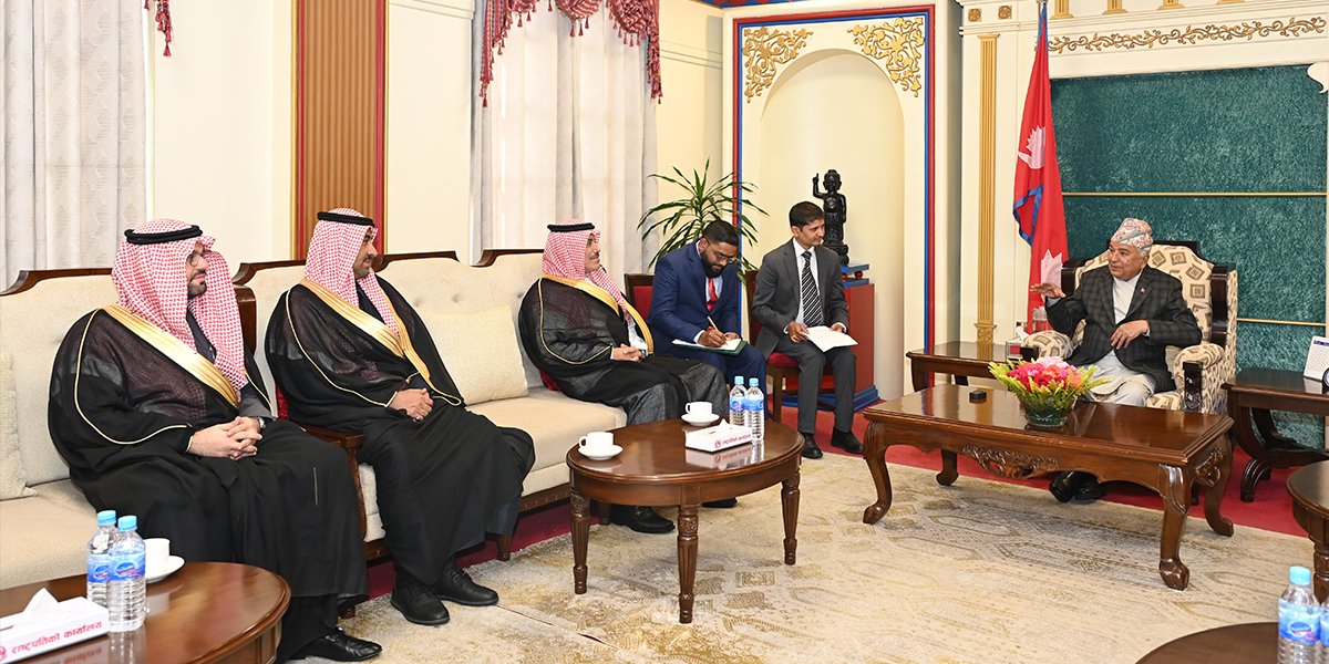 राष्ट्रपतिसँग नेपालका लागि साउदी अरबका राजदूतको बिदाइ भेट
