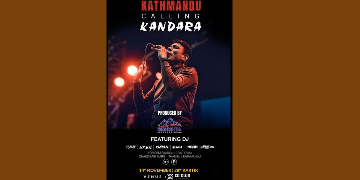 कात्तिक २८ मा कन्दरा ब्यान्डले काठमाडौँमा दोस्रो कन्सर्ट गर्दै