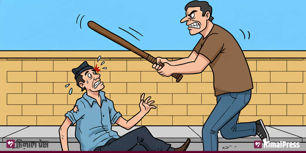 सिन्धुलीमा घर घेरेर शिक्षकमाथि चिर्पट प्रहार, टाउको, हात र खुट्टामा चोट